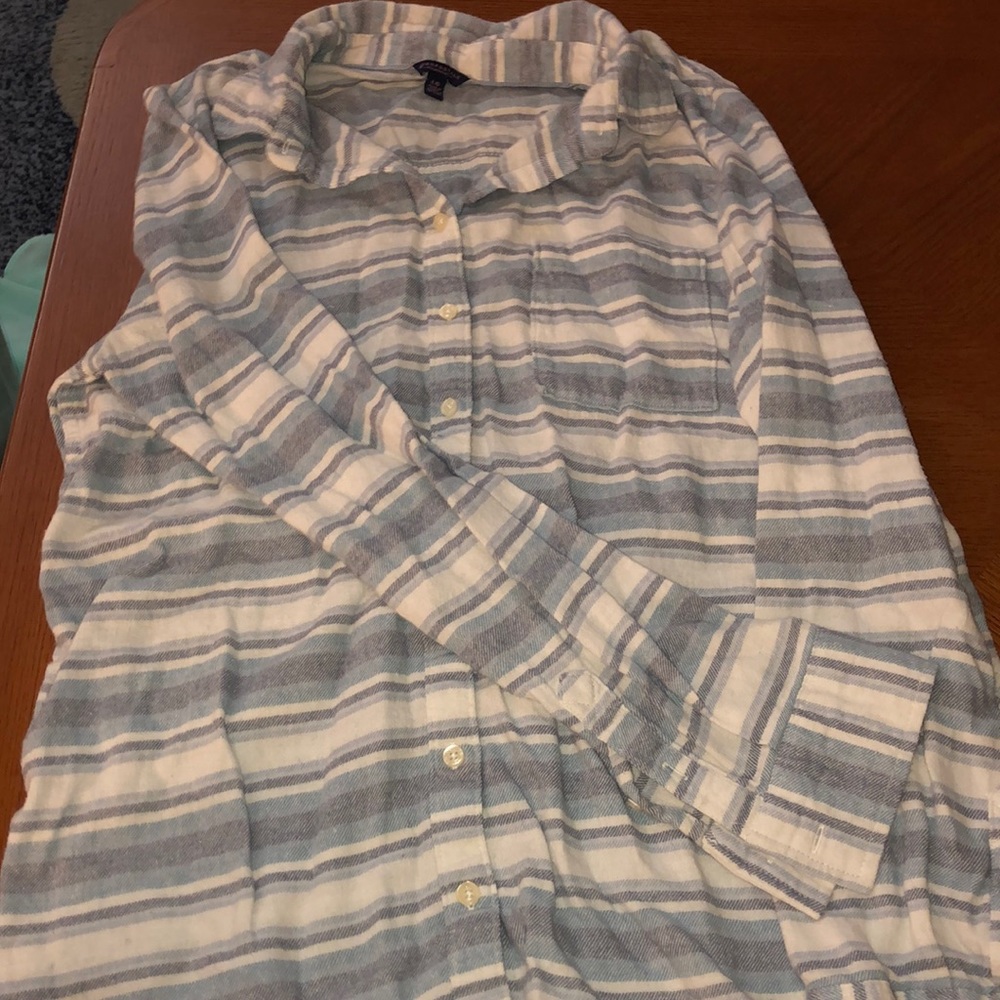 Pastel striped button up shirt